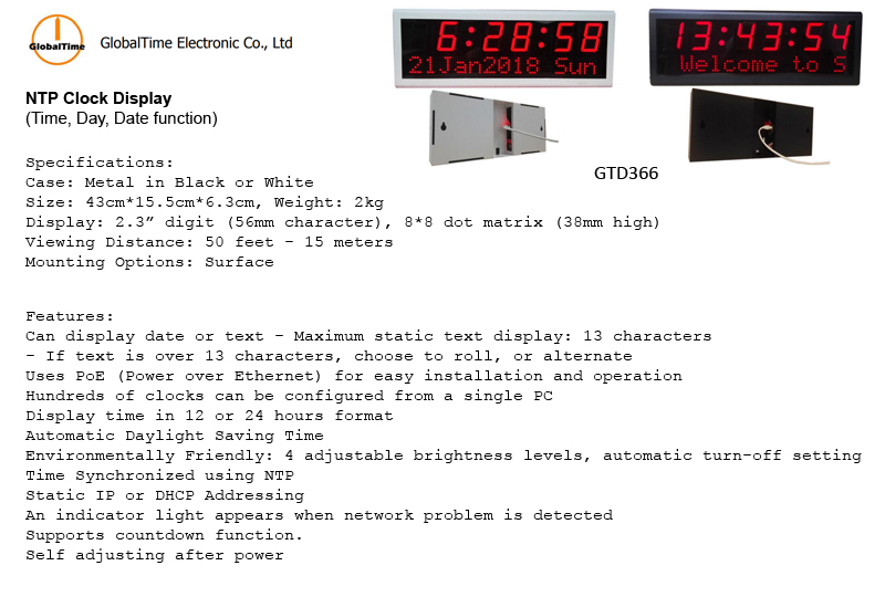 Master clock - Slave clocks